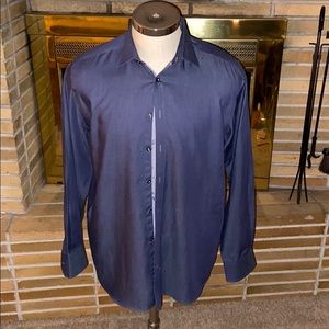 Men’s Bruun & Stengade Blue Dress Shirt Size 15.5